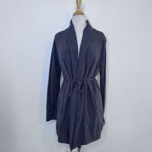 Barefoot Dreams‎ Womens Cozychic Ultra Light Long Cardigan Size M Gray Lounge